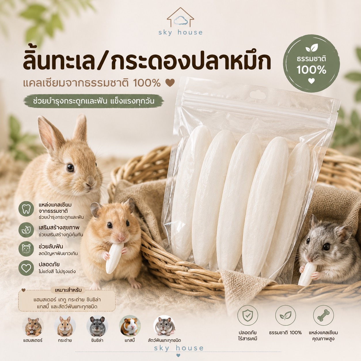 ลิ้นทะเล / กระดองปลาหมึก
